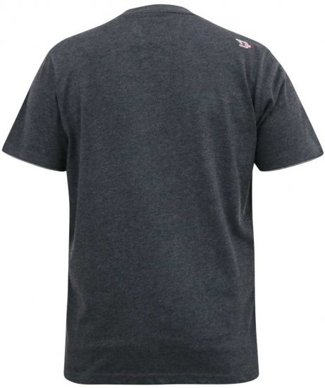 D555 ALFRED 2-Pack Brand Carrier Printed Crew Neck T-Shirts - Тениски - мъжки тениски големи размери