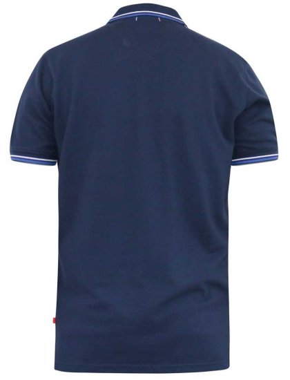 D555 SALFORD 1 Pique Polo Navy - Поло тениски - мъжки тениски с яка големи размери