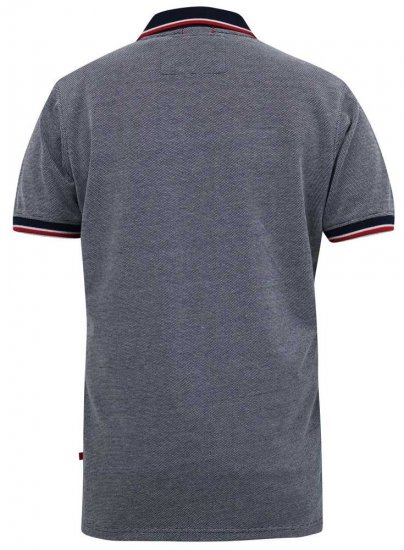 D555 KEMSTON Birds Eye Pique Polo Navy/White - Поло тениски - мъжки тениски с яка големи размери