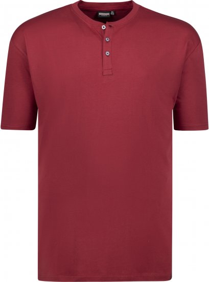 Adamo Silas Regular fit Serafino T-shirt Burgundy - Тениски - мъжки тениски големи размери