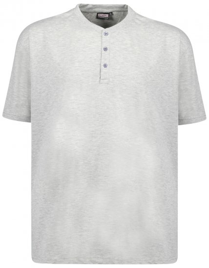 Adamo Silas Regular fit Serafino T-shirt Grey - Тениски - мъжки тениски големи размери