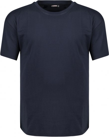 Adamo Bud Regular fit Heavy weight T-shirt Navy - Тениски - мъжки тениски големи размери