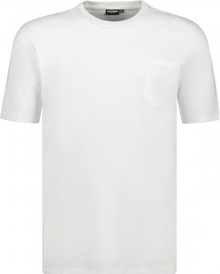 Adamo Kody Regular fit T-shirt with Pocket White - Тениски - мъжки тениски големи размери