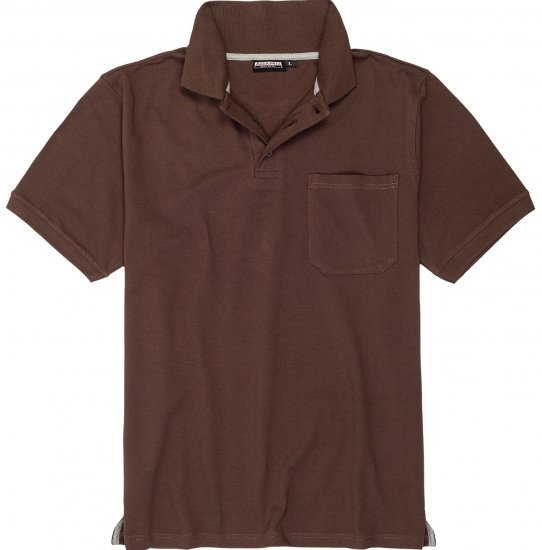 Adamo Klaas Regular fit Polo Shirt with Pocket Braun - Поло тениски - мъжки тениски с яка големи размери