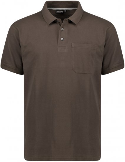 Adamo Klaas Regular fit Polo Shirt with Pocket Braun - Поло тениски - мъжки тениски с яка големи размери