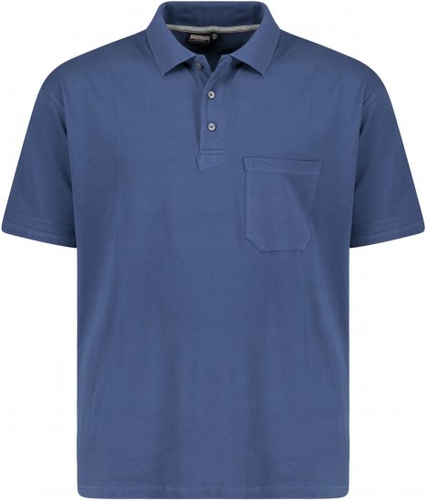 Adamo Klaas Regular fit Polo Shirt with Pocket Denim Blue - Поло тениски - мъжки тениски с яка големи размери