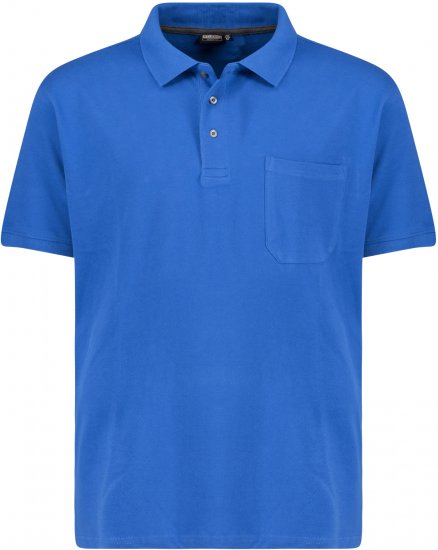 Adamo Klaas Regular fit Polo Shirt with Pocket Azur Blue - Поло тениски - мъжки тениски с яка големи размери