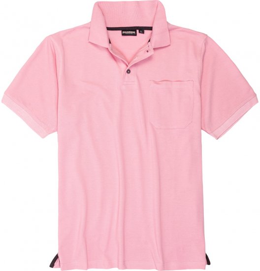 Adamo Klaas Regular fit Polo Shirt with Pocket Pink - Поло тениски - мъжки тениски с яка големи размери