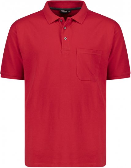 Adamo Klaas Regular fit Polo Shirt with Pocket Red - Поло тениски - мъжки тениски с яка големи размери