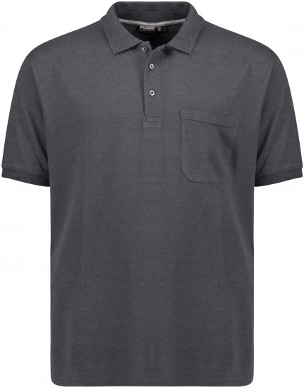 Adamo Klaas Regular fit Polo Shirt with Pocket Charcoal - Поло тениски - мъжки тениски с яка големи размери