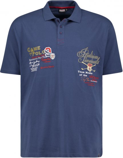 Adamo DURBAN Regular fit Polo Shirt Navy - Поло тениски - мъжки тениски с яка големи размери