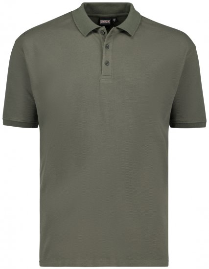Adamo Stephan Waffelpique Poloshirt Olive Green - Поло тениски - мъжки тениски с яка големи размери