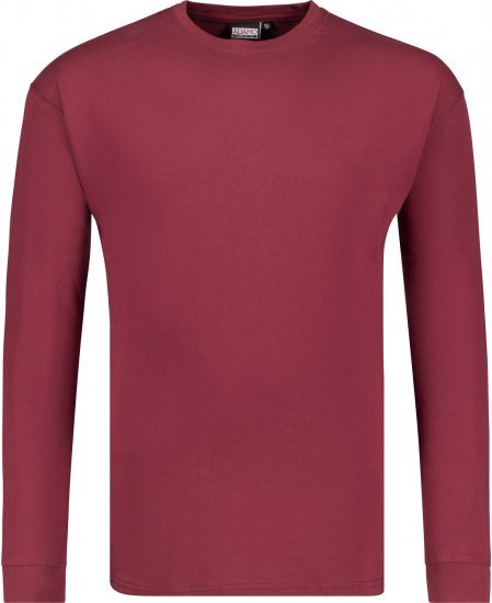 Adamo Floyd Comfort fit Long sleeve T-shirt Burgundy - Тениски - мъжки тениски големи размери