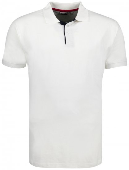 Adamo Pablo Comfort fit Polo Shirt White - Поло тениски - мъжки тениски с яка големи размери