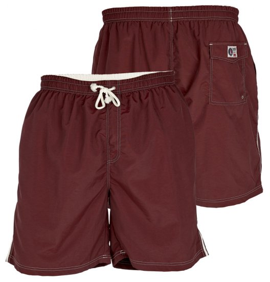 D555 Yarrow Swimshorts Burgundy - Бельо & Бански шорти - Мъжко бельо големи размери
