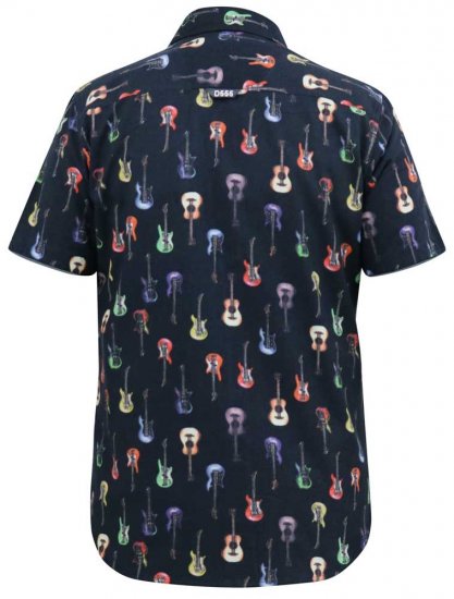 D555 BARRATT Guitar AO Printed Button Down Collar S/S Shirt - Ризи - мъжки ризи големи размери
