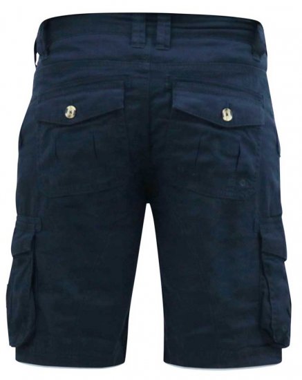 D555 RODNEY Cotton Cargo Shorts Navy - Шорти - мъжки къси панталони големи размери