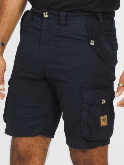 D555 RODNEY Cotton Cargo Shorts Navy - Шорти - мъжки къси панталони големи размери