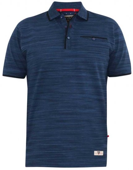 D555 FOXLEY Pique Reno Polo Navy - Поло тениски - мъжки тениски с яка големи размери