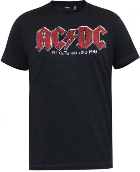 D555 JAILBREAK Official Ac/Dc Printed T-Shirt With Front And Back Print - Black - Тениски - мъжки тениски големи размери