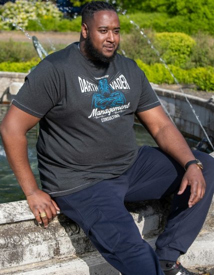 D555 SOLO Official Star Wars Management Consulting Printed T-Shirt Black Reno - Тениски - мъжки тениски големи размери