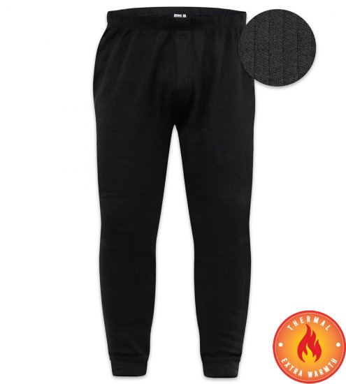 D555 Boston Thermal Long Johns Black - Бельо & Бански шорти - Мъжко бельо големи размери