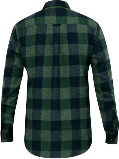 D555 GARFIELD Check Overshirt With Two Patch Pockets & Button Down Collar Navy - Ризи - мъжки ризи големи размери