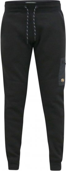 D555 COTGRAVE Couture Elasticated Waistband Jogger With Woven Fabric Trim Black - Спортни панталони & Kъси панталони - мъжки спортни панталони големи размери