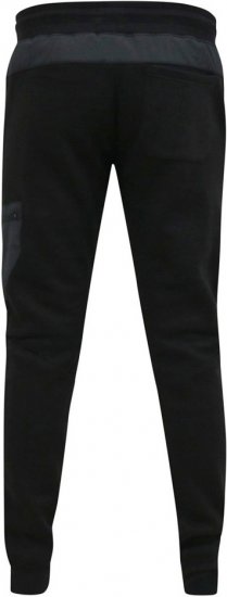 D555 COTGRAVE Couture Elasticated Waistband Jogger With Woven Fabric Trim Black - Спортни панталони & Kъси панталони - мъжки спортни панталони големи размери