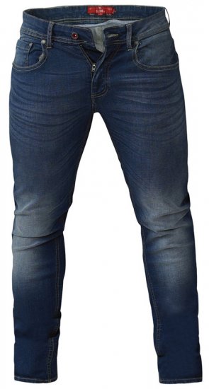 D555 Ambrose Tapered Fit Stretch Jeans Dark Blue TALL SIZES - МЪЖКО ОБЛЕКЛО MT-6XLT - дрехи за високи мъже