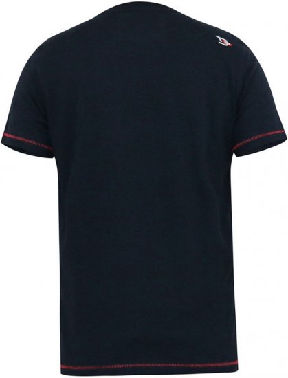 D555 JAGGER Legends Motor Bike Printed Crew Neck T-Shirt Navy - Тениски - мъжки тениски големи размери