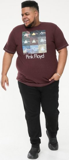 D555 DIVISION Official Pink Floyd Printed T-Shirt Burgundy - Тениски - мъжки тениски големи размери