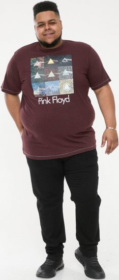 D555 DIVISION Official Pink Floyd Printed T-Shirt Burgundy - Тениски - мъжки тениски големи размери