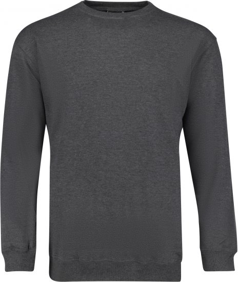 Adamo Athen Crew neck Sweatshirt Charcoal - Суичъри & cуичъри с качулка - мъжки суичъри големи размери