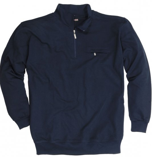 Adamo Athen Sweatshirt Half Zipper Navy - Суичъри & cуичъри с качулка - мъжки суичъри големи размери