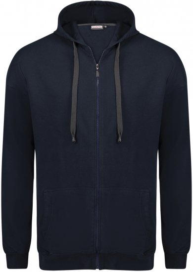 Adamo Athen Hoodie with Zipper Navy - Суичъри & cуичъри с качулка - мъжки суичъри големи размери