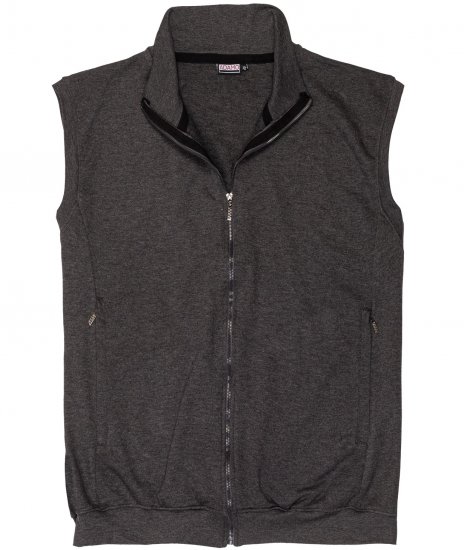 Adamo Athen Sweatvest Full Zipper Charcoal - Суичъри & cуичъри с качулка - мъжки суичъри големи размери