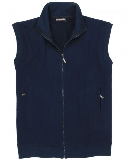 Adamo Athen Sweatvest Full Zipper Navy - Суичъри & cуичъри с качулка - мъжки суичъри големи размери