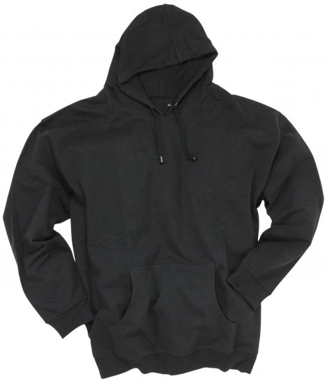 Adamo Athen Hoodie without Zipper Black - Суичъри & cуичъри с качулка - мъжки суичъри големи размери