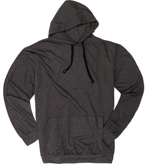 Adamo Athen Hoodie without Zipper Charocal - Суичъри & cуичъри с качулка - мъжки суичъри големи размери