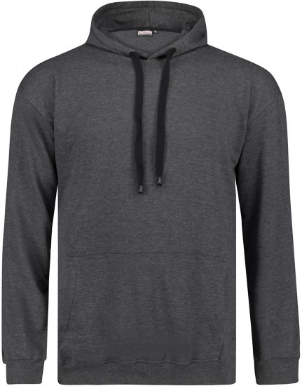 Adamo Athen Hoodie without Zipper Charocal - Суичъри & cуичъри с качулка - мъжки суичъри големи размери