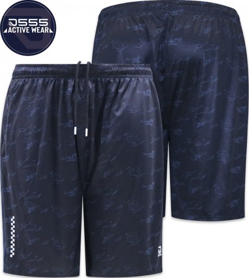 D555 Woking Dry Wear Fully Elasticated Polyester Shorts Navy - Спортни дрехи & Връхно облекло - мъжки спортни екипи големи размери