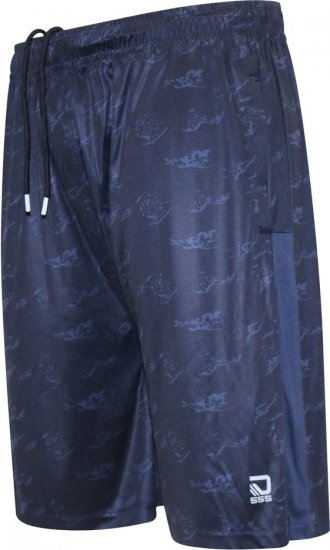 D555 Woking Dry Wear Fully Elasticated Polyester Shorts Navy - Спортни дрехи & Връхно облекло - мъжки спортни екипи големи размери