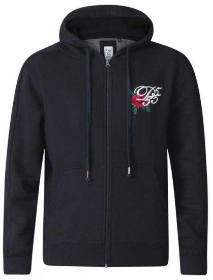 D555 Verlin Couture Full Zip Hoodie Black - Суичъри & cуичъри с качулка - мъжки суичъри големи размери