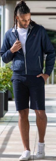 D555 Ealing Lightweight Zip Through Jacket With Zip Pockets Navy - Якета - мъжки якета големи размери