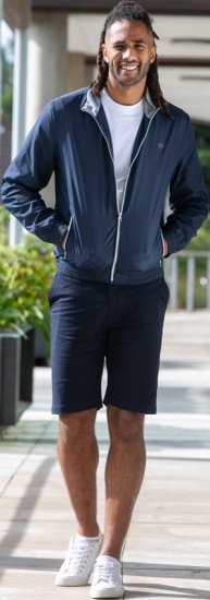 D555 Ealing Lightweight Zip Through Jacket With Zip Pockets Navy - Якета - мъжки якета големи размери