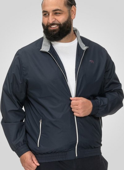 D555 Ealing Lightweight Zip Through Jacket With Zip Pockets Navy - Якета - мъжки якета големи размери