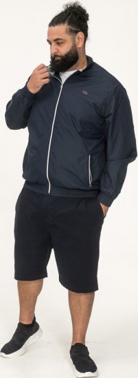 D555 Ealing Lightweight Zip Through Jacket With Zip Pockets Navy - Якета - мъжки якета големи размери