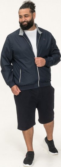 D555 Ealing Lightweight Zip Through Jacket With Zip Pockets Navy - Якета - мъжки якета големи размери