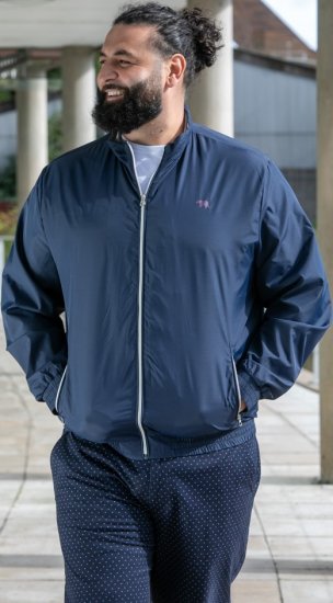 D555 Ealing Lightweight Zip Through Jacket With Zip Pockets Navy - Якета - мъжки якета големи размери